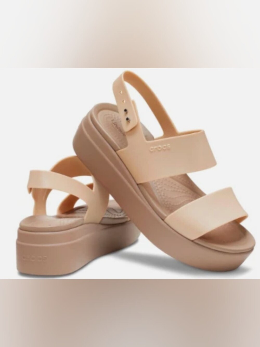 Crocs LiteRide Brooklyn Low Wedge Platform Sandals Size 7